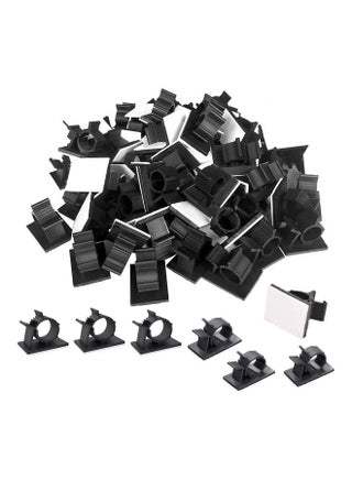 50 Piece Cable Management Adhesive  Clips Black - v1613212197/N44378359A_1