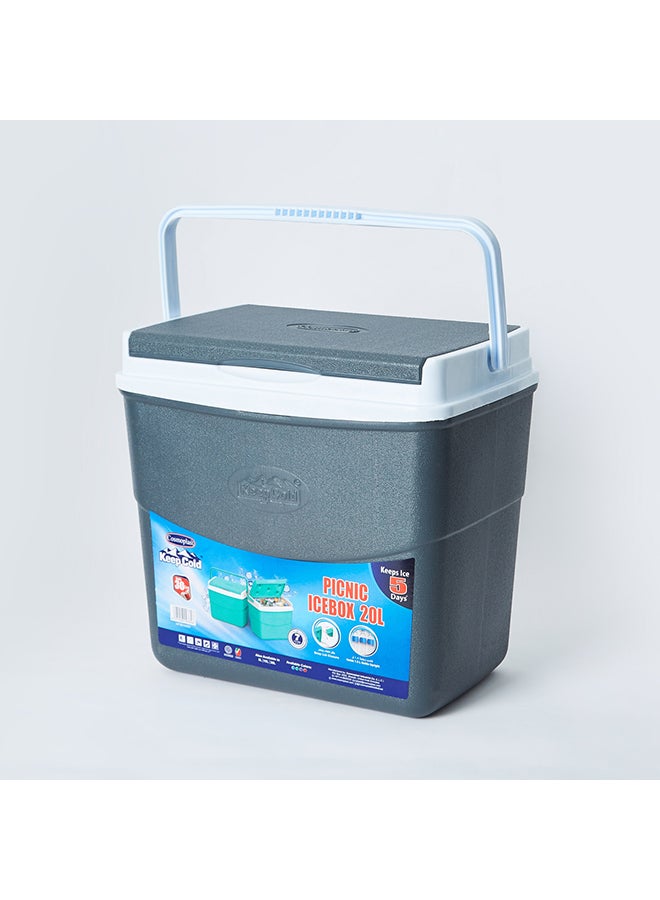 هوم بوكس صندوق نزهات من البلاستيك للحفاظ على البرودة رمادي / أبيض - Image 4