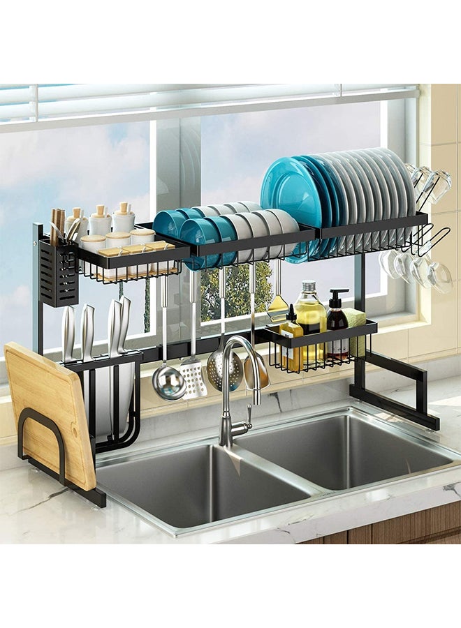 Dish Drying Rack Over The Sink Silver 38.1 x 58.42 x 17.78cm - Image 2