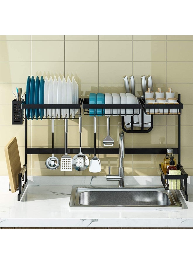 Dish Drying Rack Over The Sink Silver 38.1 x 58.42 x 17.78cm - Image 3