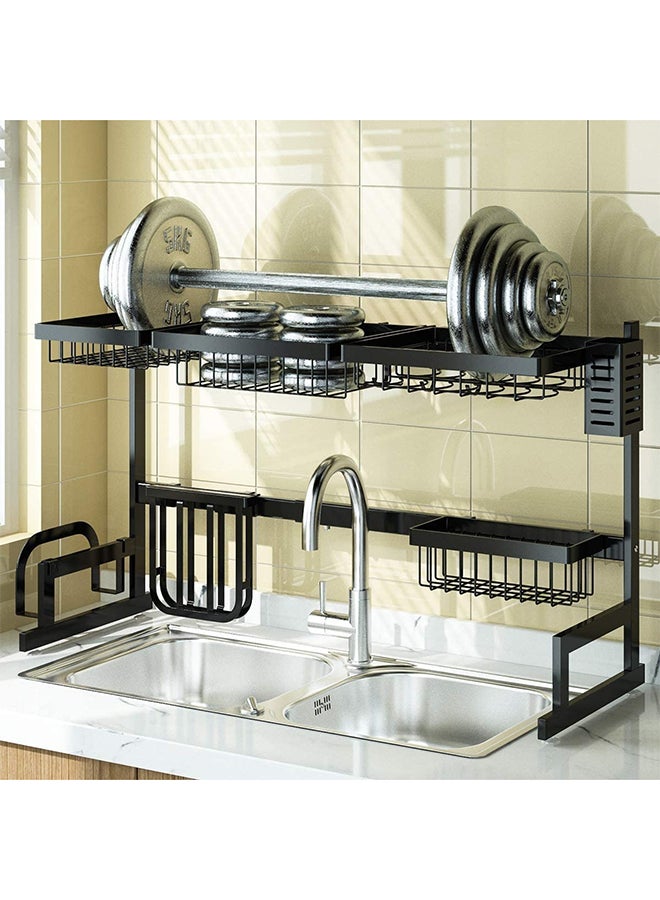 Dish Drying Rack Over The Sink Silver 38.1 x 58.42 x 17.78cm - Image 4