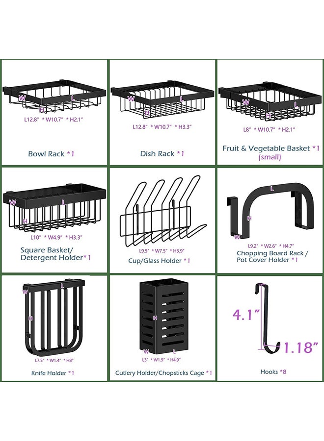 Dish Drying Rack Over The Sink Silver 38.1 x 58.42 x 17.78cm - Image 5