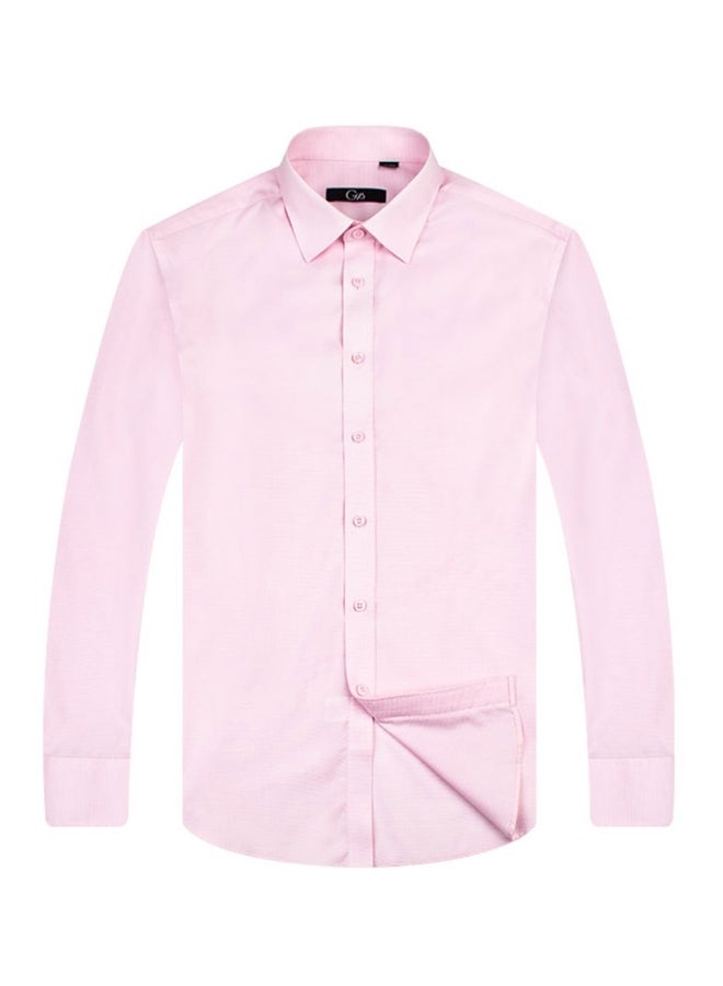 Solid Regular Fit Shirt Pink  - Image 1