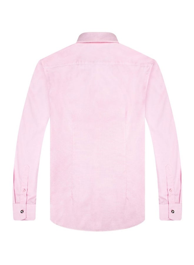 Solid Regular Fit Shirt Pink  - Image 2
