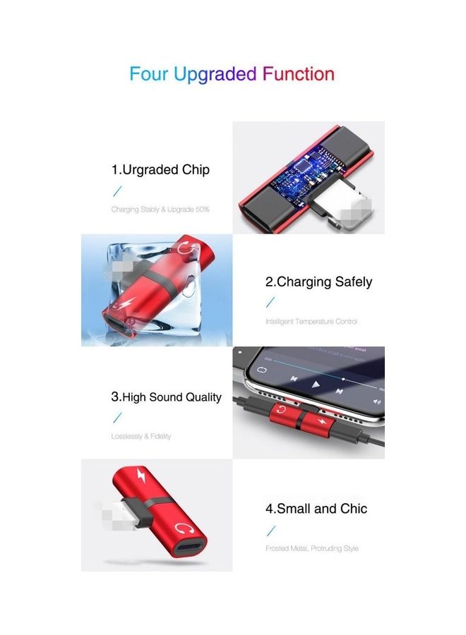 Generic Mini Capsule 3 In 1 Audio Charger Or All IPhones Converter Portable Charging Splitter for Lightning Silver  - Image 2