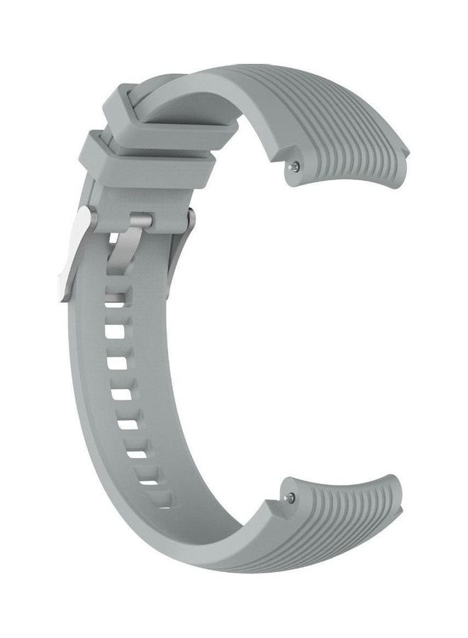 Silicone Watch Bracelet From Liger Compatible With Samsung Galaxy Watch  SM-R800 SM-R805 Large Size Light 46mm Grey  - Image 2