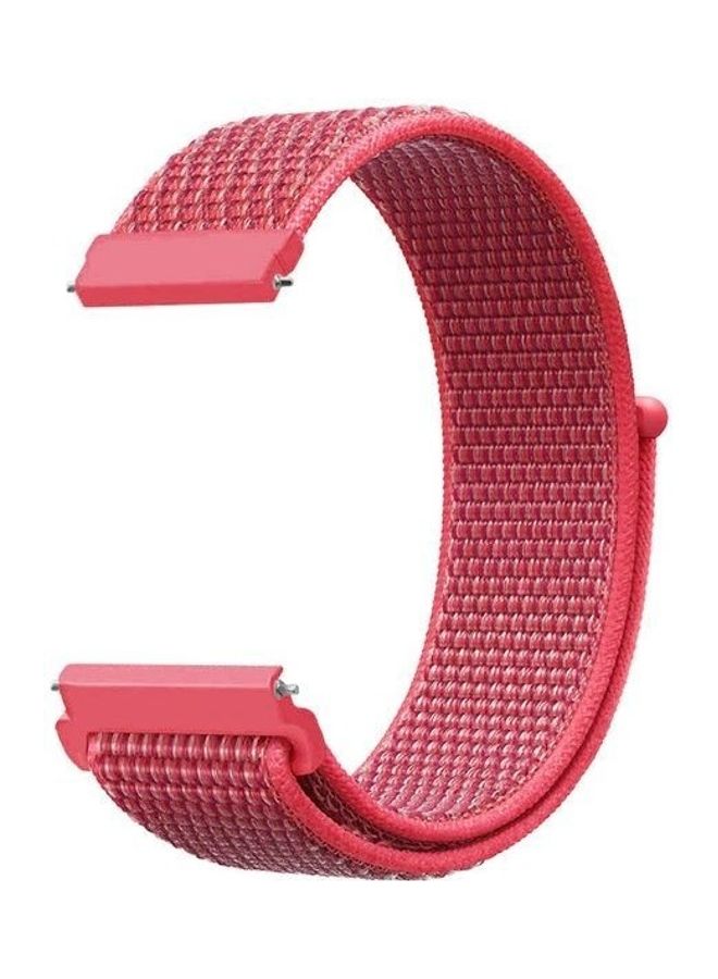 Comfort Canvas Woven Nylon Sport Watchwrist Band and for Samsung Galaxy Watch  - Hibiscus 46mm Red  - Image 2