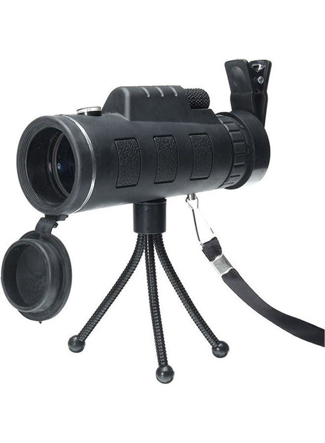 40X60 Hiking Phone Telescope Camera Lens Zoom Optical Monocular With Clip Tripod Black - Image 1