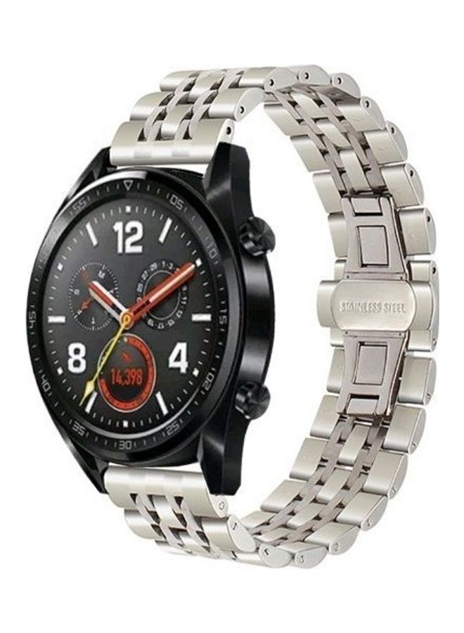 Generic New Metal Stainless Steel Strap Band for Huawei Smart Watch GT2 and GT / GT2 Pro / GT 2e / Honor Magic 2 22mm Silver  - Image 3