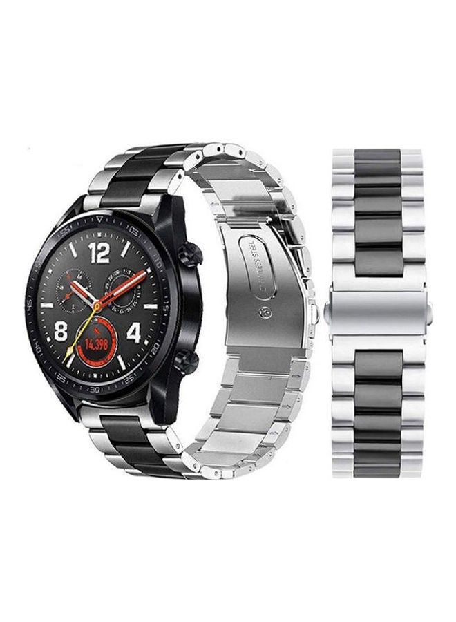 Metal Stainless Steel Strap Band for Huawei Smart Watch GT2 and GT / Honor Magic 2 - / 22mm Black-Silver