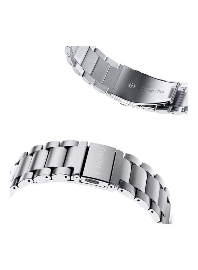 Metal Stainless Steel Strap Band for Samsung Galaxy Watch 46mm / Huawei GT2  / Gear S3 /  Honor Magic 2 / Fossil 22mm Silver  - Image 1