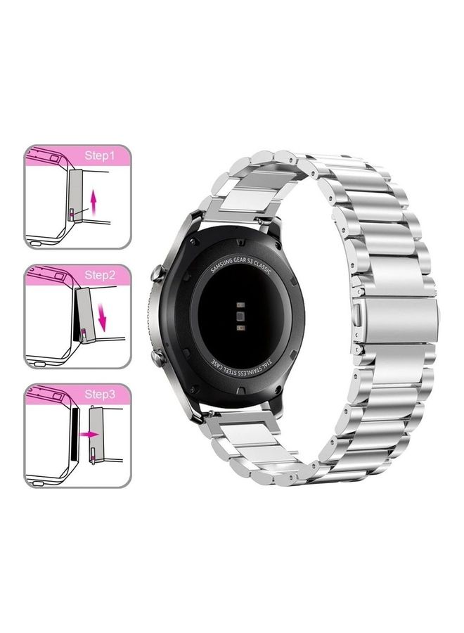 Metal Stainless Steel Strap Band for Huawei Smart Watch GT2 and GT  / Honor Magic 2 - 22mm Silver  - Image 2