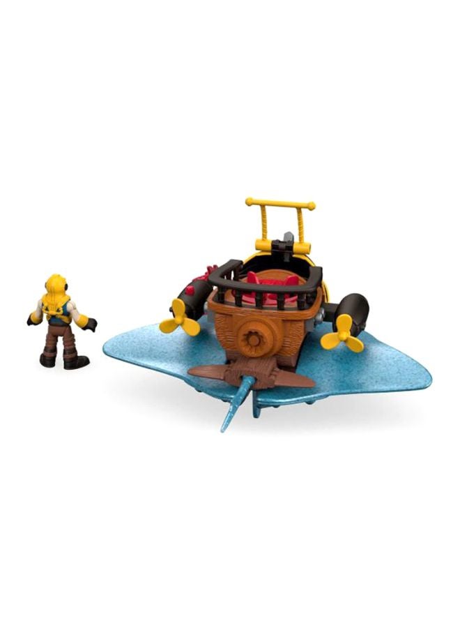 Captain Nemo And Stingray Playset DTH43 10.16x21.59x19.05cm