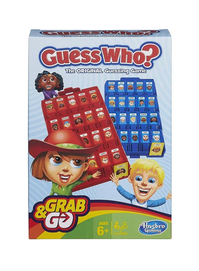 Hasbro Grab And Go Guess Who? Game, Original Guessing Game For Kids Ages 6 And Up, Portable 2 Player Game, Travel Game For Kids