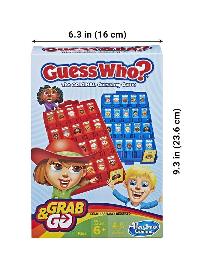 HASBRO - GAMING - Grab And Go Guess Who? Game, Original Guessing Game For Kids Ages 6 And Up, Portable 2 Player Game, Travel Game For Kids - Image 1