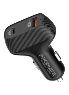 PROMATE USB-C Car Charger Black 