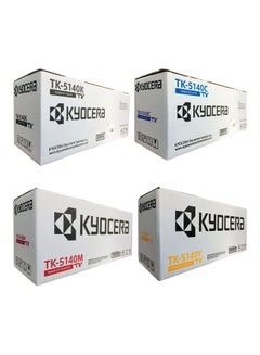 KYOCERA Original Toner TK-5140 4 Colour Toner Multipack (TK-5140 K/C/M/Y) ECOSYS M6030cdn M6530cdn ECOSYS P6130cdn Multicolour  - Image 1