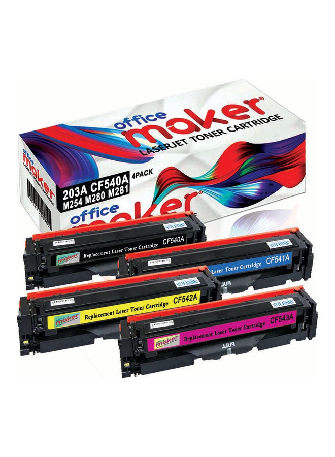 Office Maker - 4 Piece Compatible Toner Set Multicolour - Image 1