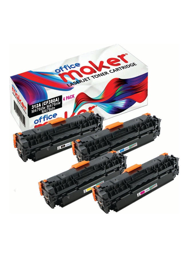 أوفيس ميكر طقم خراطيش حبر متوافقة - 4 قطع متعدد الألوان - Image 1