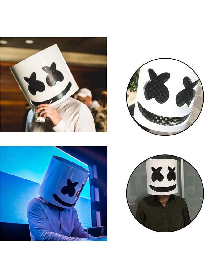 null - Marshmello Mask DJ Head Cover Cosplay Helmet - Image 1
