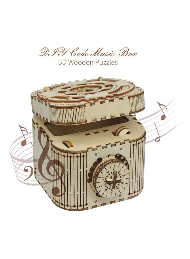 3D Puzzle Model Wooden Music Box DIY Assembled Toys  - Image 1