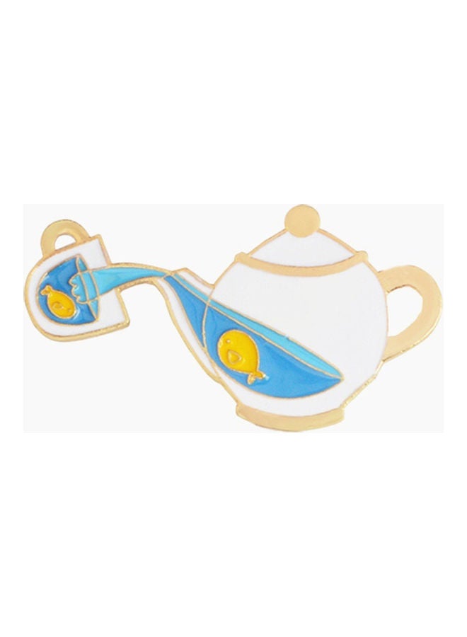 Cartoon Tea Pot Cup Enamel Badge Clothes Decor Coat Jeans Collar Brooch Pin - Image 1