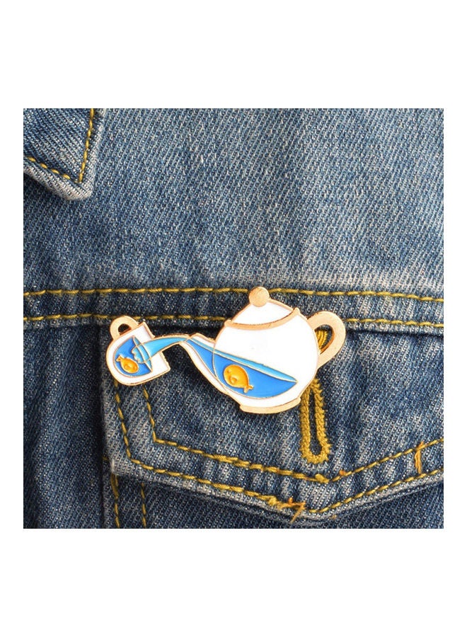 Cartoon Tea Pot Cup Enamel Badge Clothes Decor Coat Jeans Collar Brooch Pin - Image 2