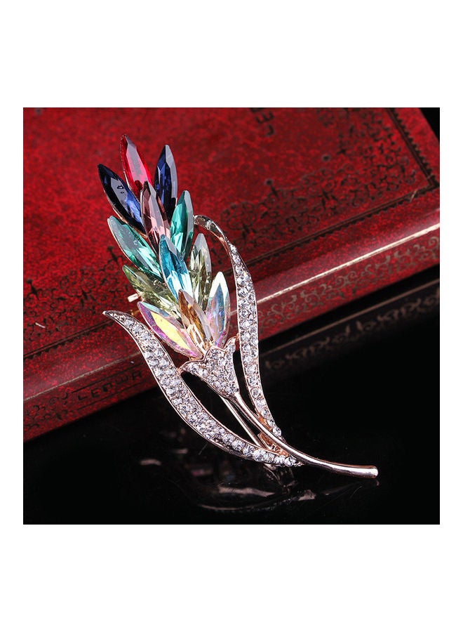 دبوس بروش عصري للنساء على شكل زهرة قمحٍ من قطعة واحدة - Image 2