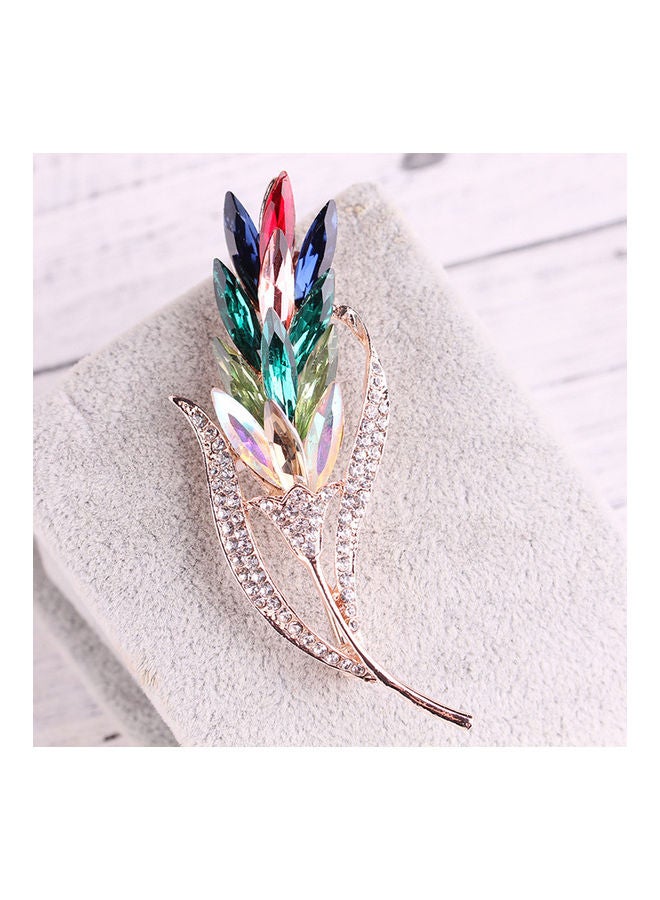 دبوس بروش عصري للنساء على شكل زهرة قمحٍ من قطعة واحدة - Image 4