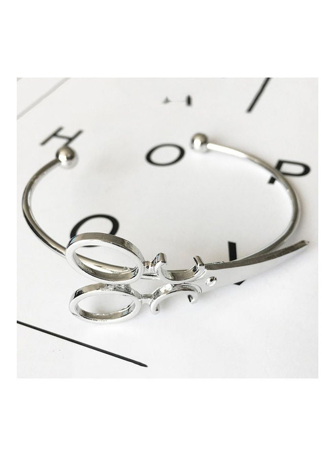 Generic - Cuff Bracelet Mini Scissors Charm Bangle - Image 1