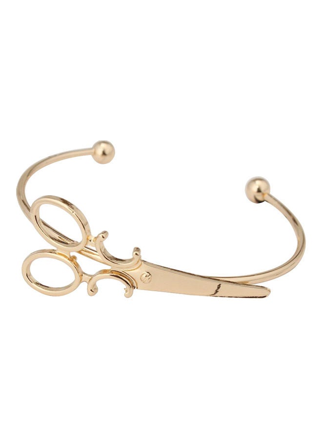 Generic - Cuff Bracelet Mini Scissors Charm Bangle - Image 1