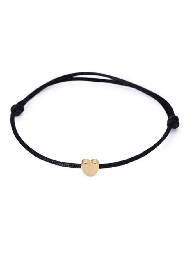 Generic - Romantic Heart Charm Lucky Rope Knotted Bracelet - Image 1