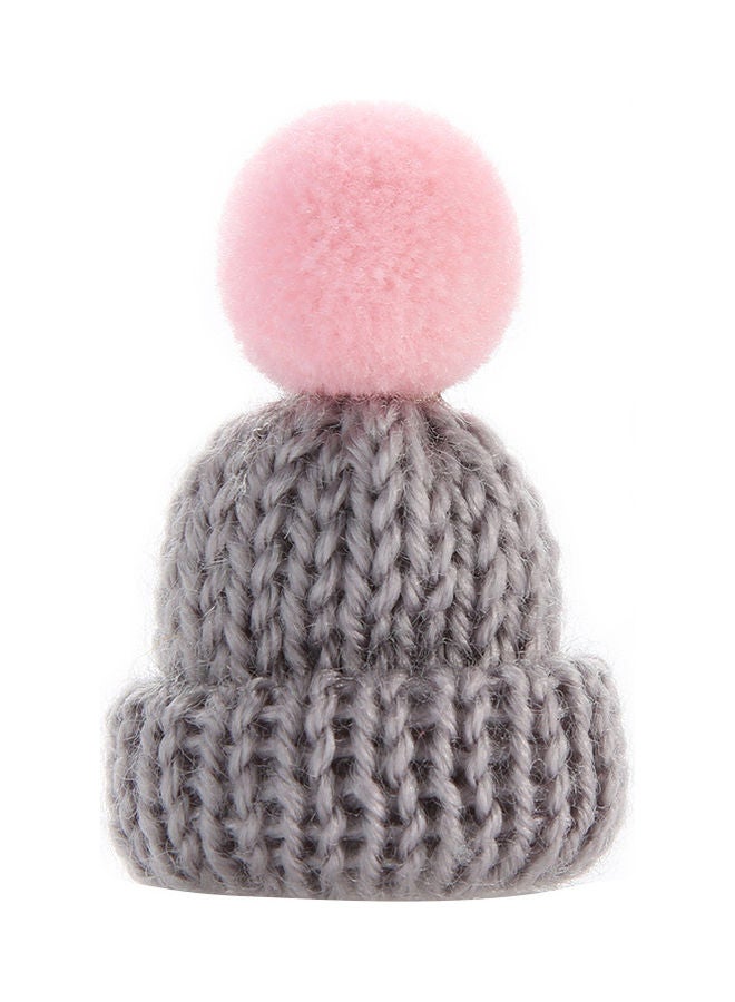 1-Piece Fashion Knitted Pom Hat Brooch Pin - Image 1