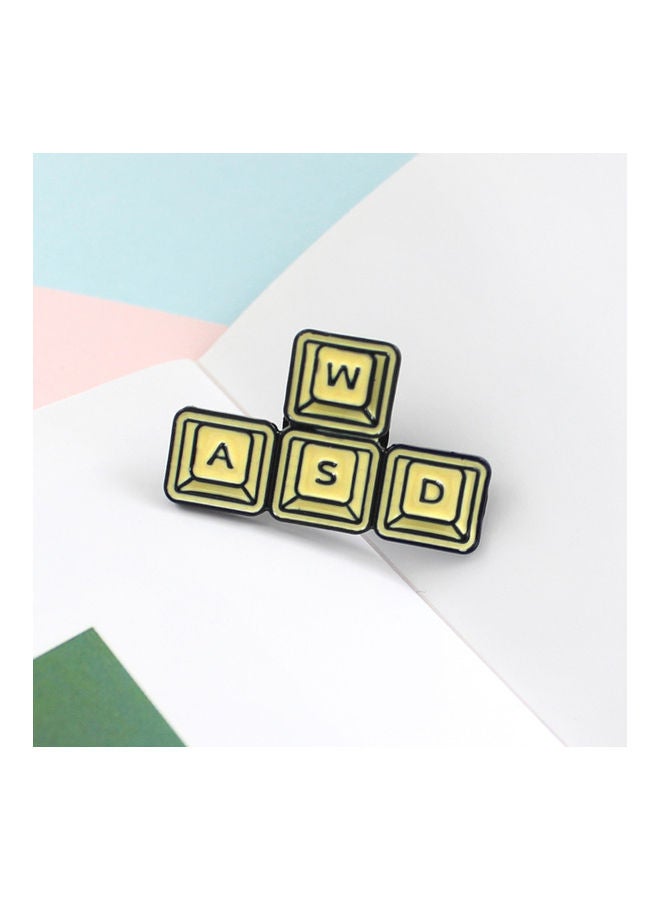 Funny WASD Gaming Keyboard Enamel Brooch Pin Unisex Denim Jacket Lapel Badge - Image 4