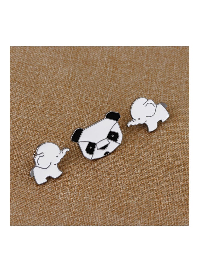 Panda Elephant Women Men Brooch - Image 2