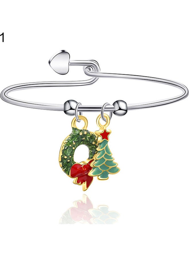 Elk Santa Claus Pendant Alloy Bracelet
