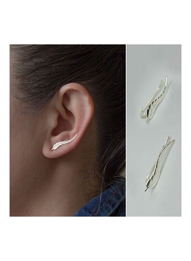 2-Piece Leaf Shape Ear Cuffs - Image 2