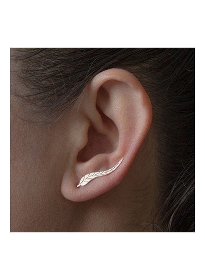 2-Piece Leaf Shape Ear Cuffs - Image 3