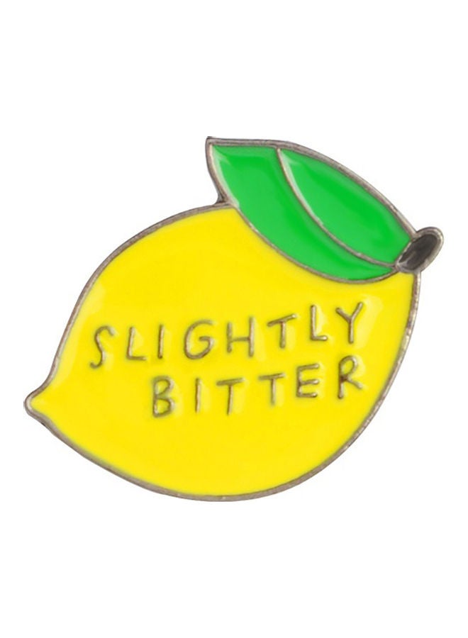 Cute Slightly Bitter Lemon Enamel Brooch Pin Backpack Hat Bag Accessory Badge - Image 1