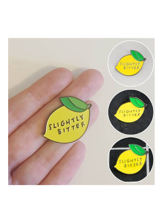 Cute Slightly Bitter Lemon Enamel Brooch Pin Backpack Hat Bag Accessory Badge - Image 2