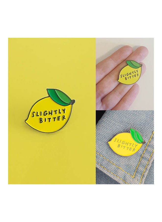 Cute Slightly Bitter Lemon Enamel Brooch Pin Backpack Hat Bag Accessory Badge - Image 3