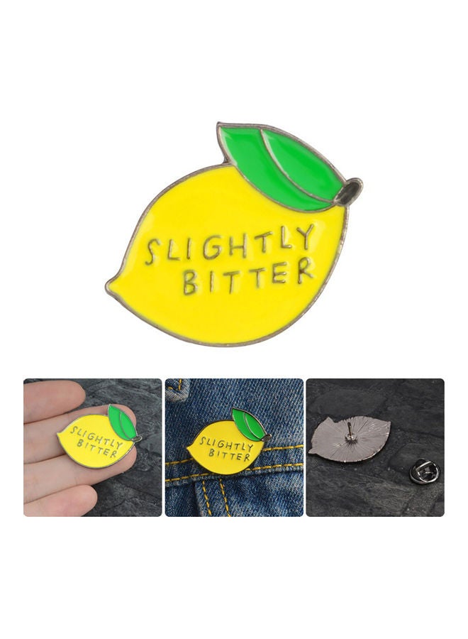 Cute Slightly Bitter Lemon Enamel Brooch Pin Backpack Hat Bag Accessory Badge - Image 4