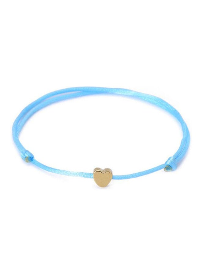 Romantic Heart Charm Lucky Rope Knotted Bracelet