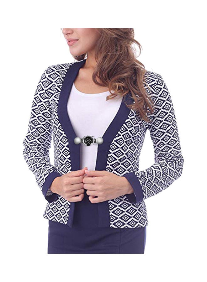Vintage Rose Flower Cardigan Collar Clip - Image 4