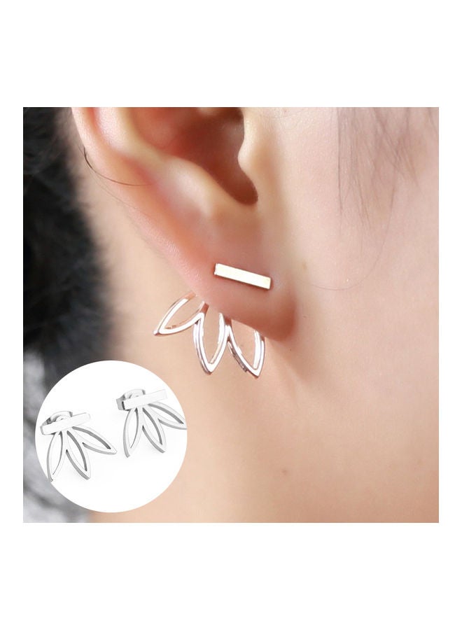 Hollow Lotus Ear Studs Piercing Street Party Earrings  - Image 2
