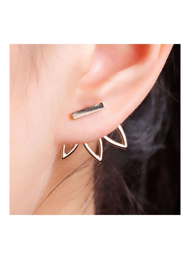 Hollow Lotus Ear Studs Piercing Street Party Earrings  - Image 3