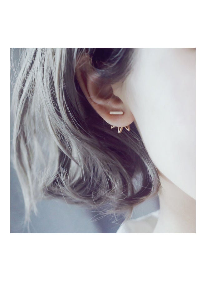 Hollow Lotus Ear Studs Piercing Street Party Earrings  - Image 4