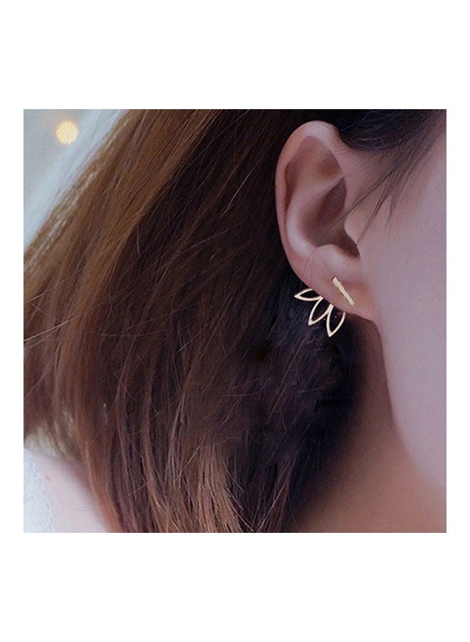 Hollow Lotus Ear Studs Piercing Street Party Earrings  - Image 5