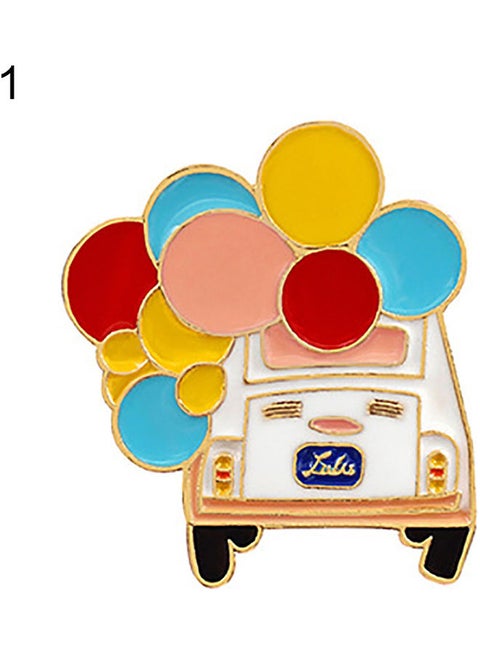 Cute Balloon Bus Brooch Pin