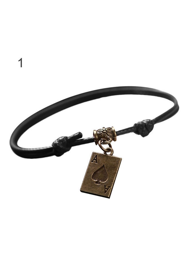 Hollow Charm Adjustable Wax Rope Bracelet